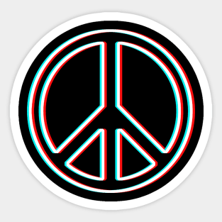 Glitch Peace Sticker